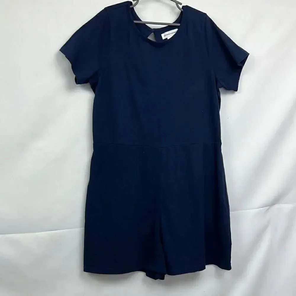 Melrose and Market Navy Open back knit girls romper size xl (14/16) EUC